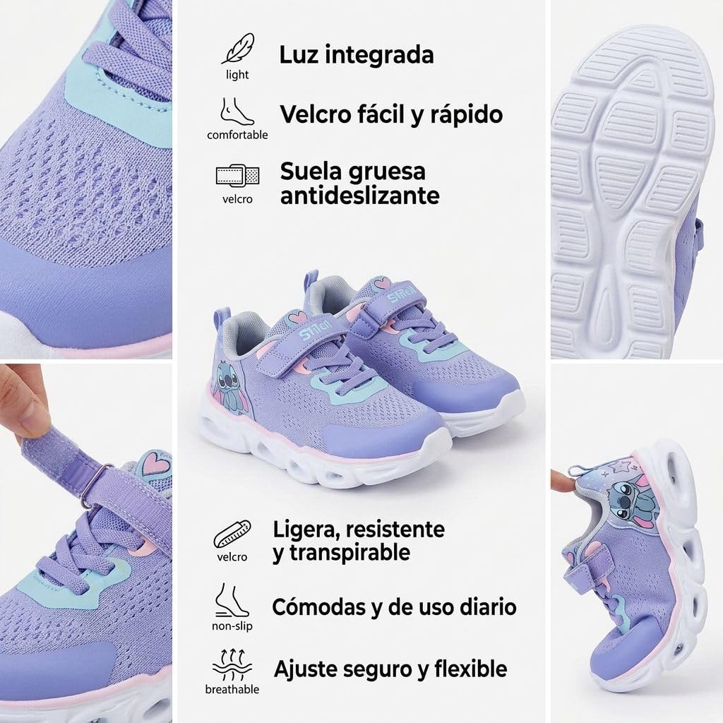 CERDÁ Life's Little Moments Sneakers Luminose Disney con Suola Leggera in Eva - Comode Scarpe Disney per Bambini E Bambine Scarpe da ginnasticaUnisex - Bambini e Ragazzi