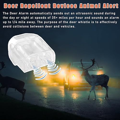 Miniatura 9 de Dickno 4 PCS Deer Whistles for Car, Auto Save Deer Whistles Repellent Devices, Deer Warning Whistles Avoids Collision, Universal Animal Alert