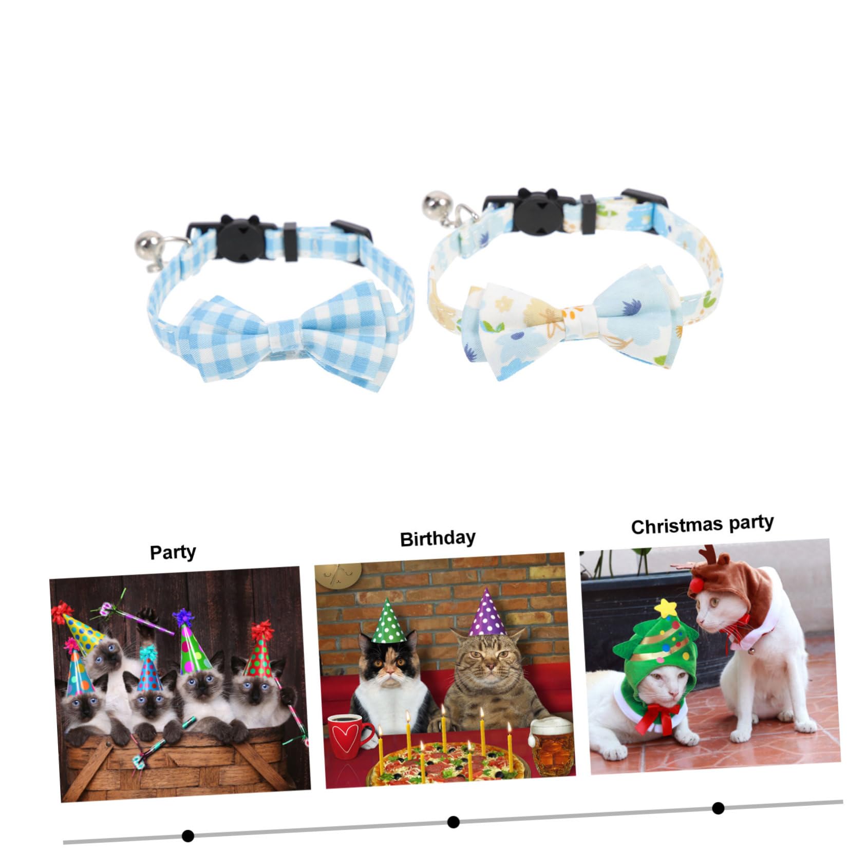 BESPORTBLE 8pezzi Collare Decorativo Per Gatti e Cani Design Fiori e Collari Regolabili e Sicuri Per Animali Domestici Accessorio e Morbido Per Feste e Eventi