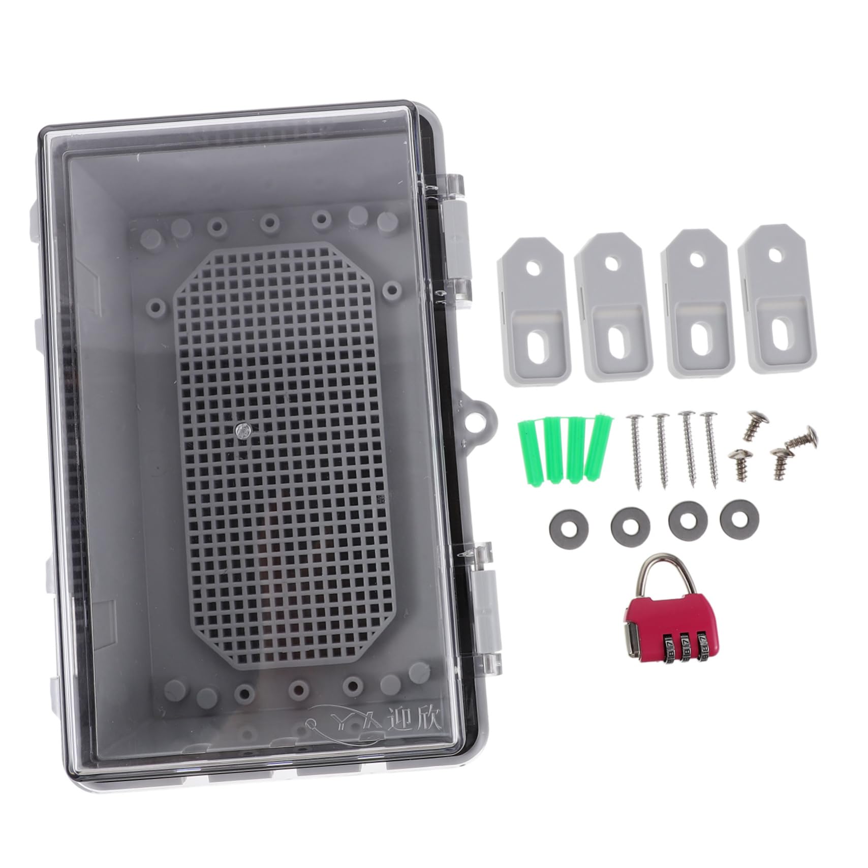 NUOBESTY Caja de Conexiones para Exteriores Tapa Transparente, Caja Eléctrica de Abs Resistente Intemperie, Protección contra Lluvia para Enchufes, Tamaño 210x130x110 Mm, Uso Eléctrico
