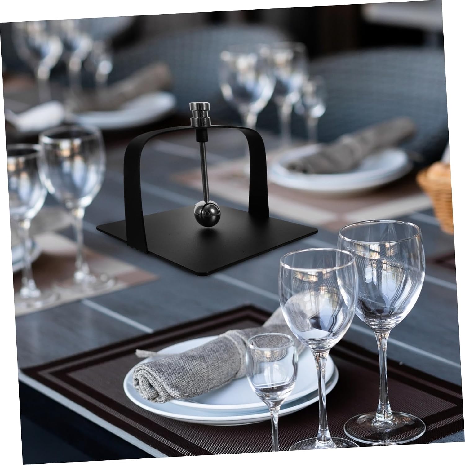 DOITOOL 1pc Napkin Holder Tissue Holder for Table Restaurant Napkin Stand Countertop Napkin Holder Square Napkins Cocktail Napkin Metal Paper Towel Holder Storage Rack Tissue Organizer
