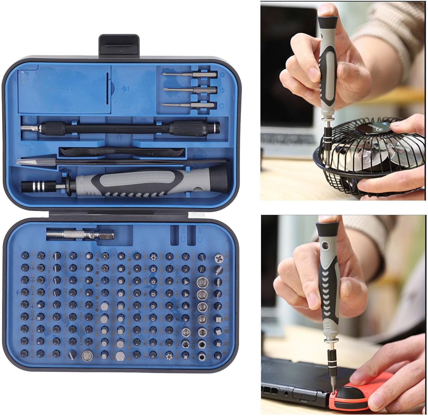 Screwdriver Set with 120 Screwdriver Bits Magnetic Screwdriver Set for Tablets Phones Watches Cameras