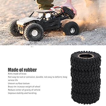 Amazon | 真鍮ホイールタイヤセット 4個 1/18 RCクローラーカー
