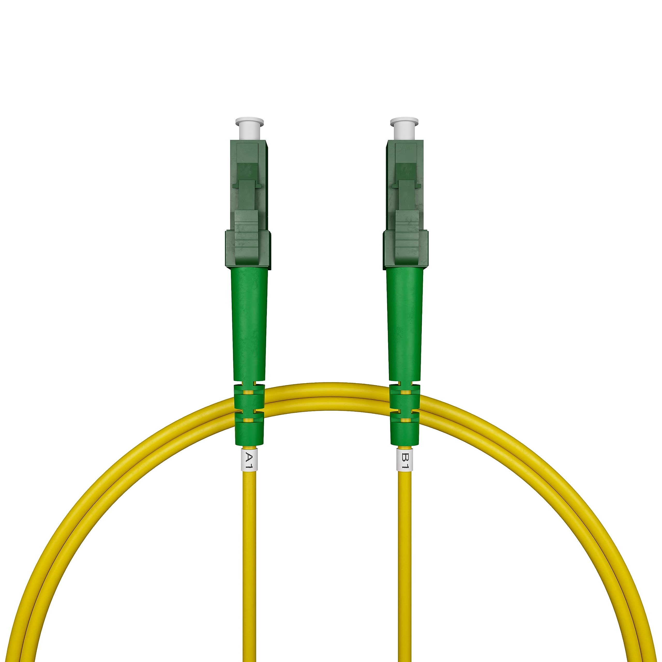 nexinex OS2 Fibre Optic Cable LC/APC to LC/APC (1 m) Patch Cable | Simplex Singlemode FTTH Fibre Optic Cable LC/LC