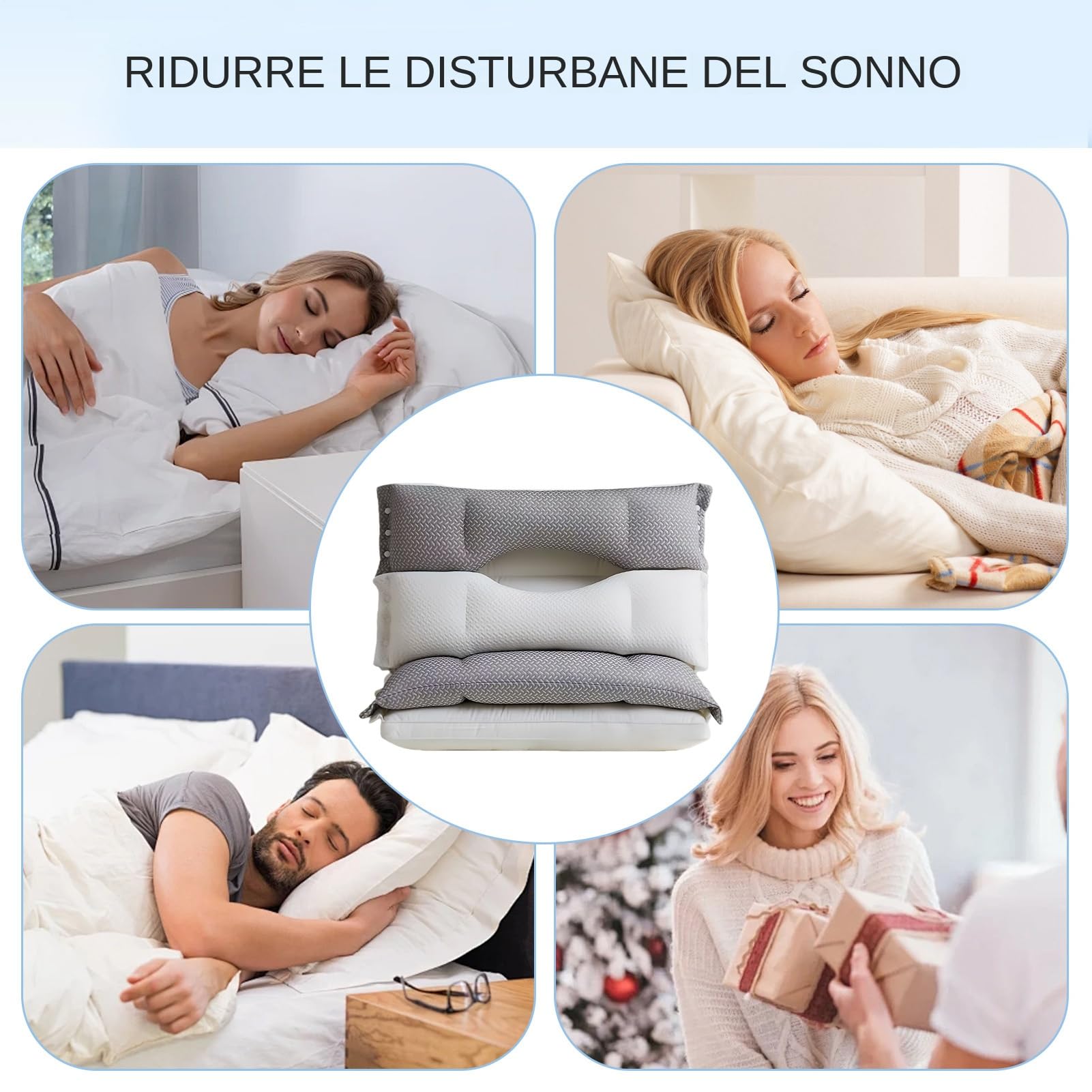 Generico De – cervical desmontable y lavable | Reposacabezas para el dormitorio para mujeres, hombres jóvenes mayores, pensiones, viajes, sofá apartamento Snooze