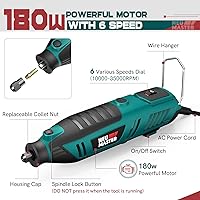 Vista 2 de NEU MASTER Kit de herramientas rotativas de 180 W, herramientas rotativas eléctricas con cable con 160 accesorios y 6 velocidades variables, juego