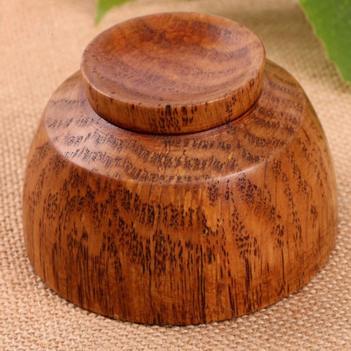 2pcs Handmade Wooden Bowl Anti-impact with Smooth Edges, for Home