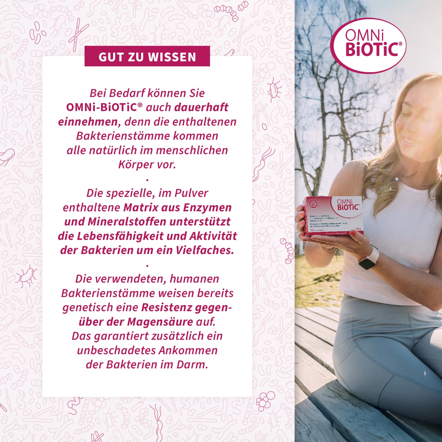 OMNi BiOTiC 6 | Der tägliche Begleiter für ein gutes "Bauchgefühl" | Für jeden Tag und jedes Alter geeignet | 60 Sachets | 6 Bakterienstämme | Pulver | Mit Inulin | Vegan | Glutenfrei