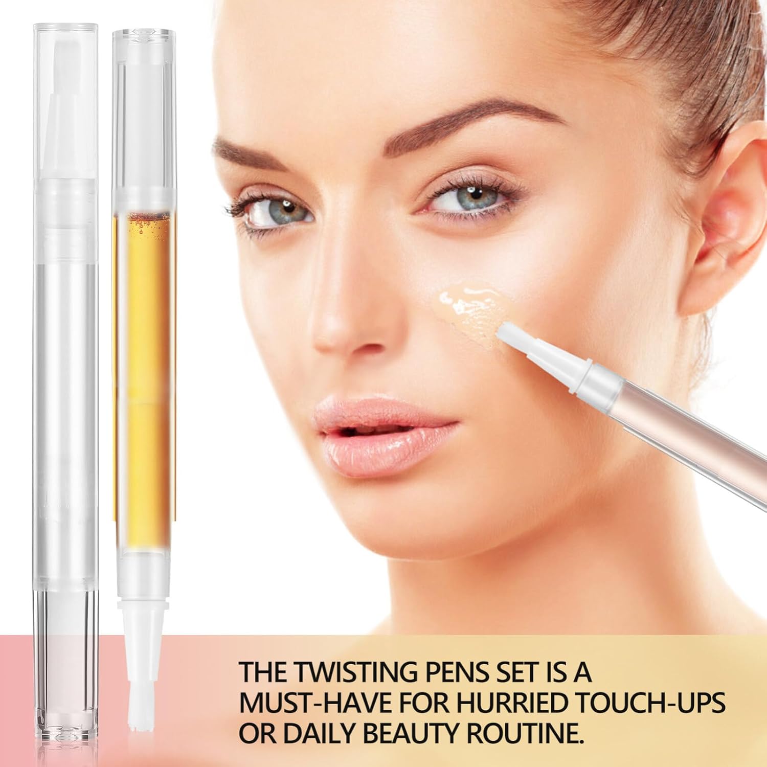 Beaupretty 40pcs 3ml Cuticle Oil Pen with Stickers Refillable Empty Twisting Pens Sample Lip Gloss Pens With Brush Tip for Traval (Pack of 2)