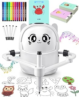 Drawing Robot for Kids, Learn to Draw Step-by-Step, Screen-Free Toy | Montessori Learning Toy; Guided Drawing Cards; Interactive Educational Toy; Christmas & Birthday Gift for Boys Girls Ages 3-9