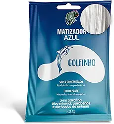 KAMALEÃO COLOR Matizador Azul Golfinho - Neutralizador de Tons Alaranjados - Efeito Prata - Para Cabelos Loiros Platinados - Sachê 100ml