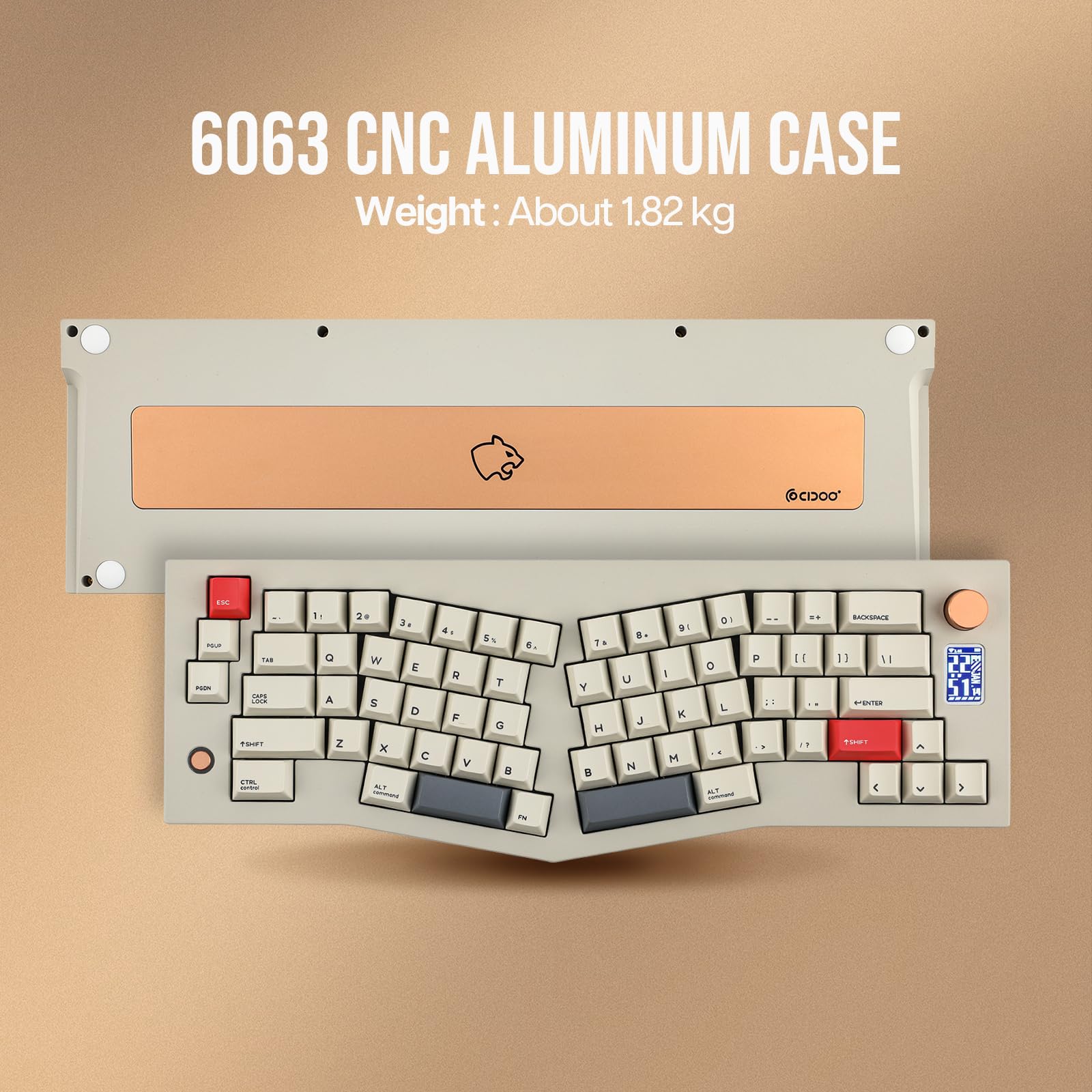 Amazon.com: MechLands CIDOO V68 Alice Layout Aluminum Gaming 