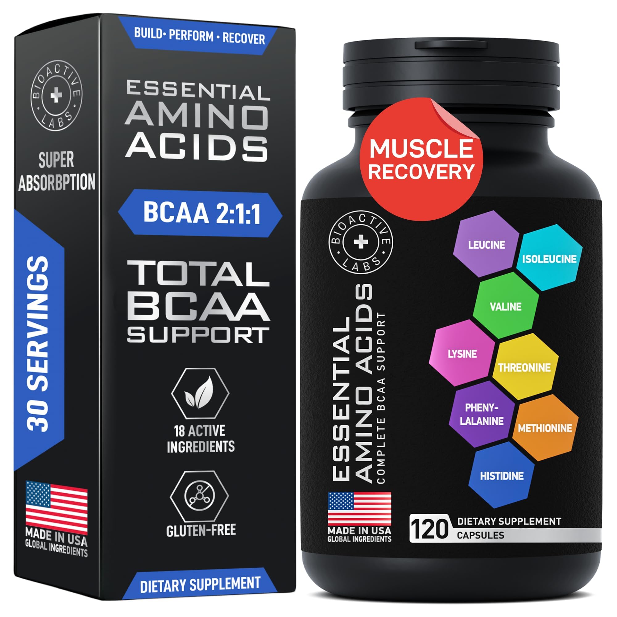 BIOACTIVE LABS Thermogenic Multi Collagen Burn and Essential Amino Acids Complex - Fitness and Weight Loss Bundle