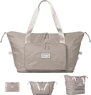 Foldable Travel Bag for Women - 40L Weekender Bag with Multiple Pockets - Carry On Expendable Travel Bag