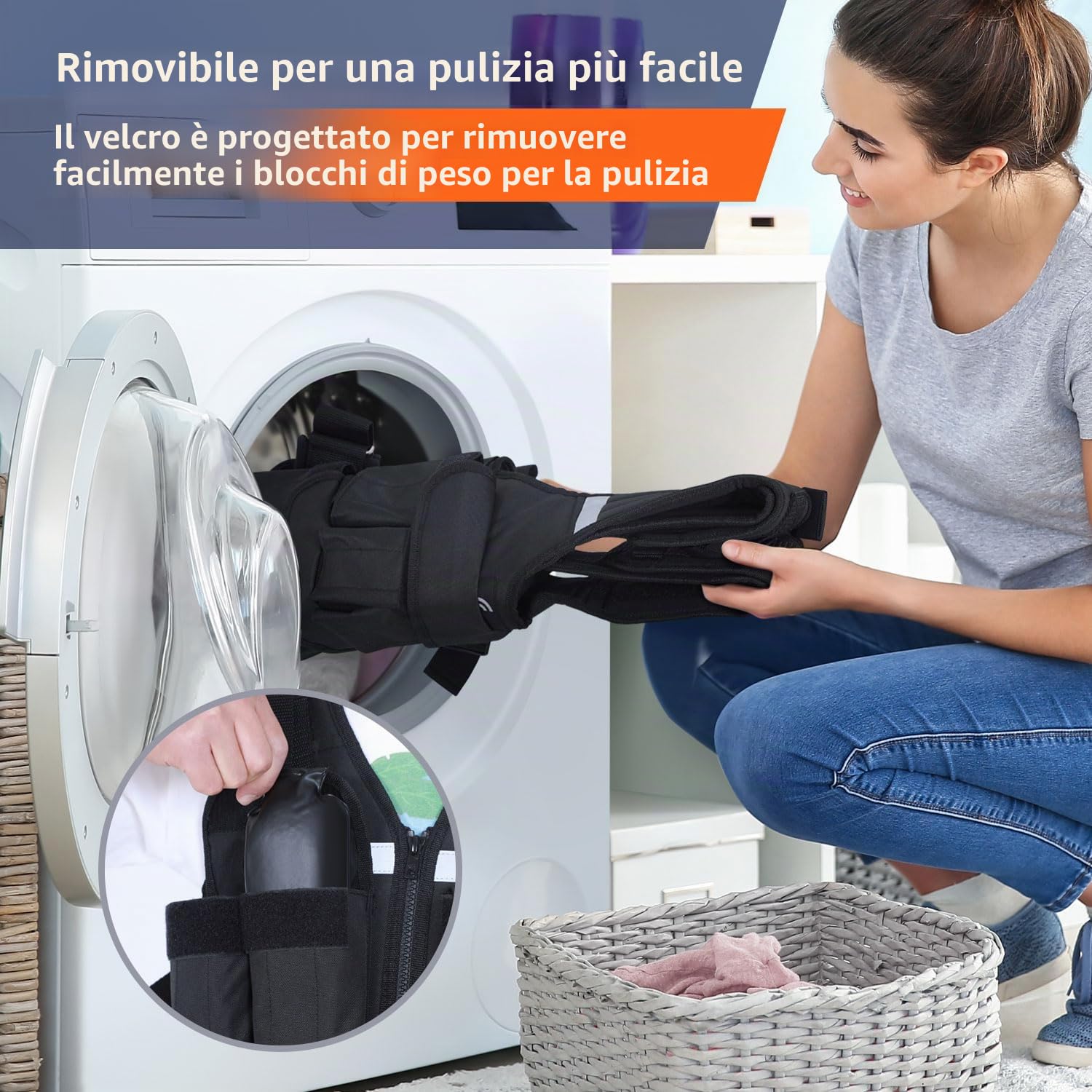 Sportneer Gilet ponderato per uomo e donna, 0,9 kg-19 kg, regolabile, con strisce riflettenti, gilet da corsa per uomini e donne, palestra, allenamento a casa, fitness, esercizi di forza