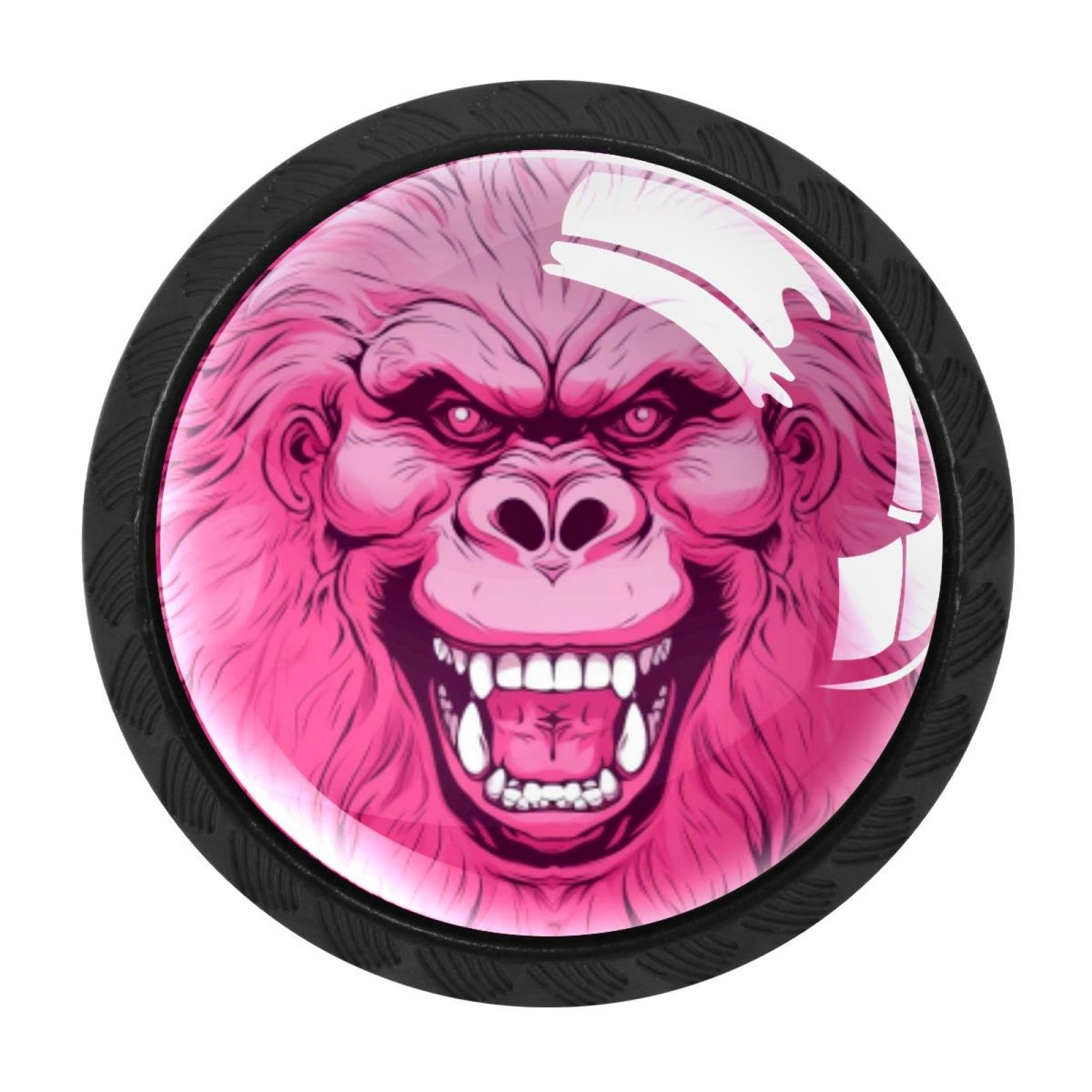 Chenzzzz Multicolored 05 4 Pack Pink Monkey Orangutan Kitchen Cabinet Knobs Drawer Knobs Door Dresser Handles For Personalized Gifts Great For Any Occasion