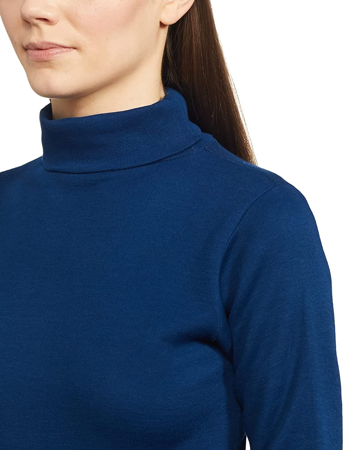 Alfa Women's High Neck Full Sleeves Thermal Top | Winter wear Top (in, Alpha, 4XL, Regular, Navy Blue) 2
