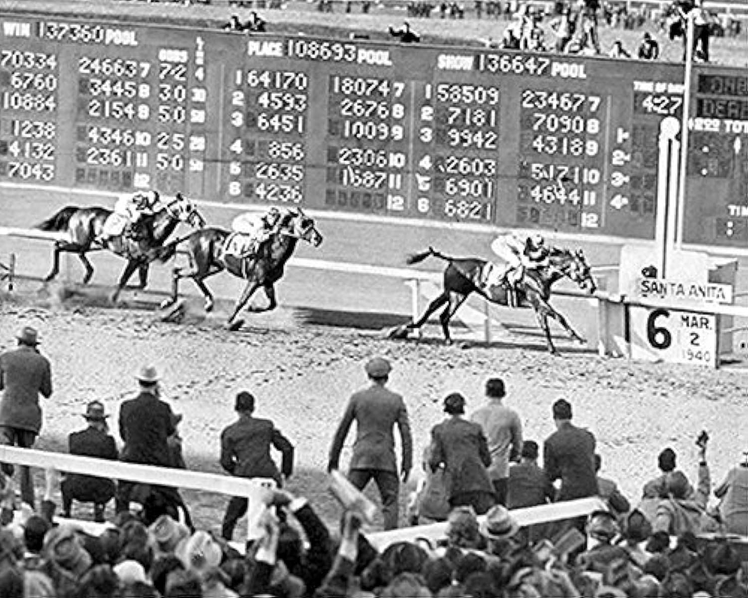 SPORTSPHOTOSUSA Seabiscuit 1940 Last Race Santa Anita Park Champion Winner Red Pollard 8x10 Photo-image-12