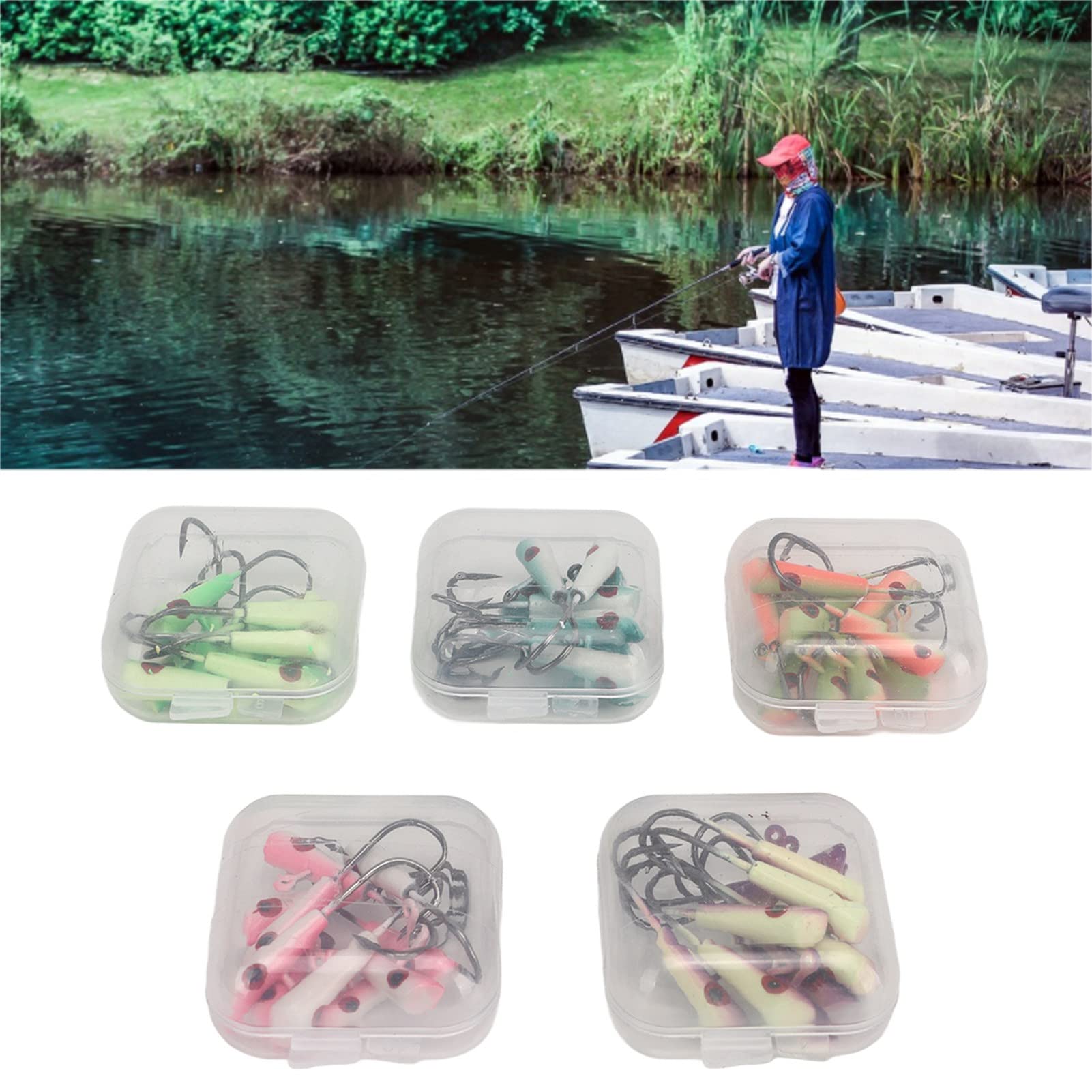 Lot De 5 Têtes Plombées Cuillère Pour Pêche - Leurres Métalliques Pour Bar, Brochet, Perche