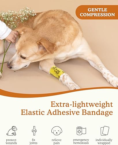 Miniatura 2 de FriPuP Envoltura de vendaje autoadhesiva, envoltura médica de emergencia veterinaria para cuidado de heridas, ayuda de primera, envoltura de gausa