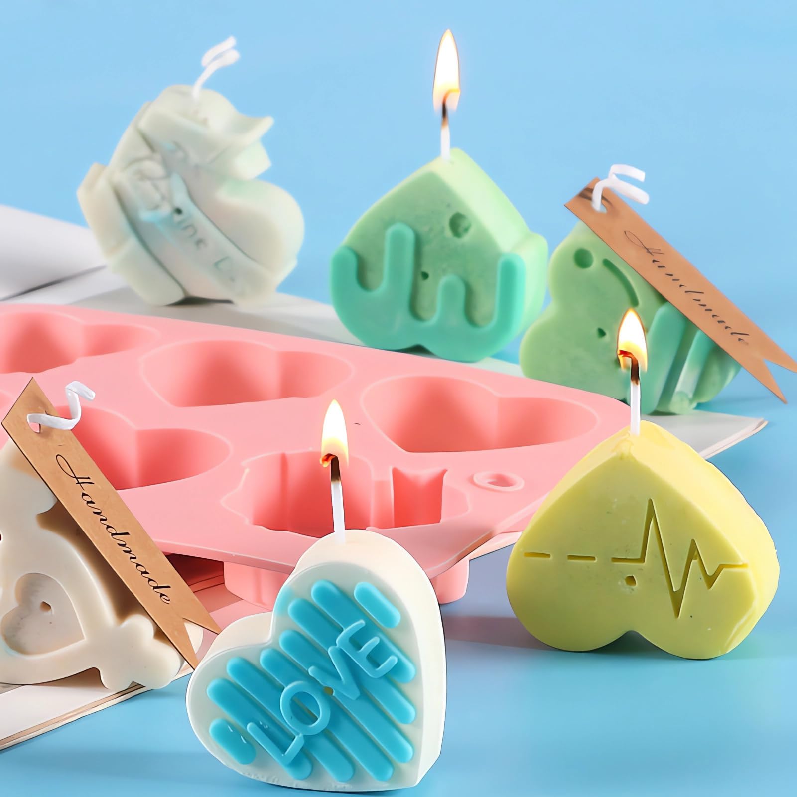 Silikonformen Herzform 2 Stück - Lebensmittelecht Für Backen Und Basteln