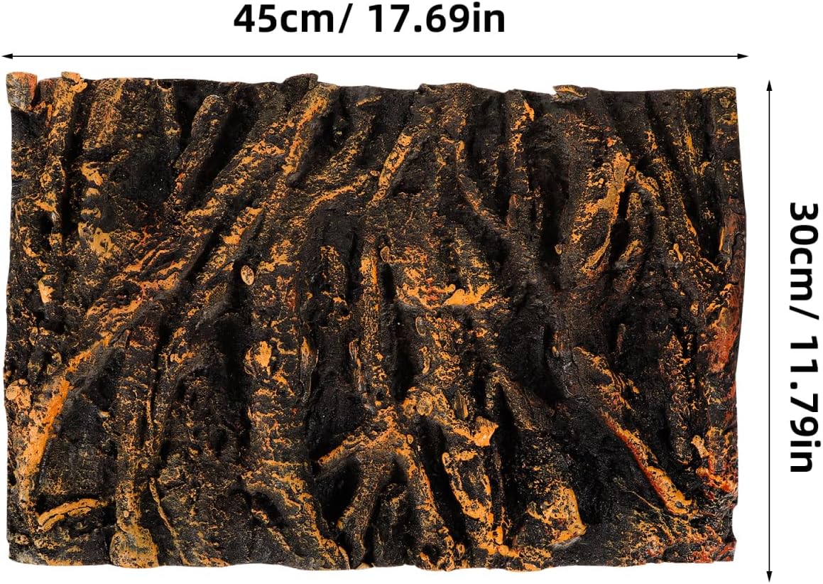 Toddmomy 3D Tree Root Aquarium Background Board Lightweight Reptile Tank Backdrop Panel for Fish Tank Turtle Enclosure 17.71X11.81X1.77 Inch