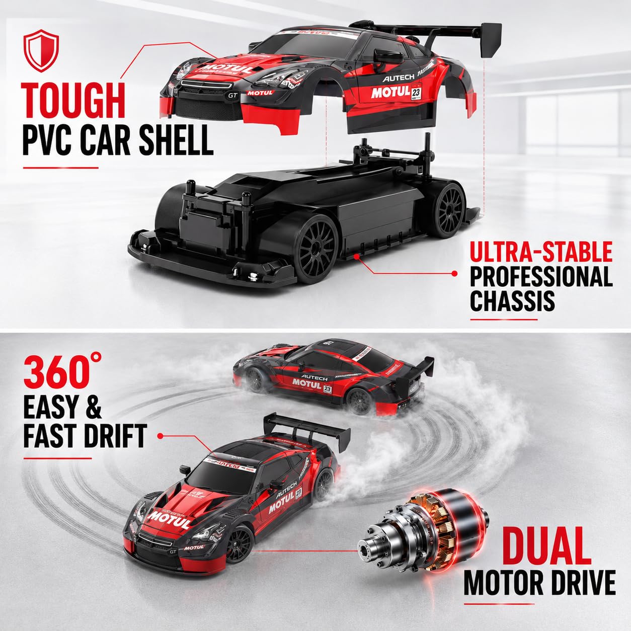FLYTEK 4x4 RC Drift Car - Remote Control Racing -3