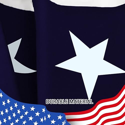 Miniatura 4 de Bandera de abanico plisada estadounidense, 3 x 6 pies, bandera patriótica de Estados Unidos con medio abanico para exteriores, decoraciones