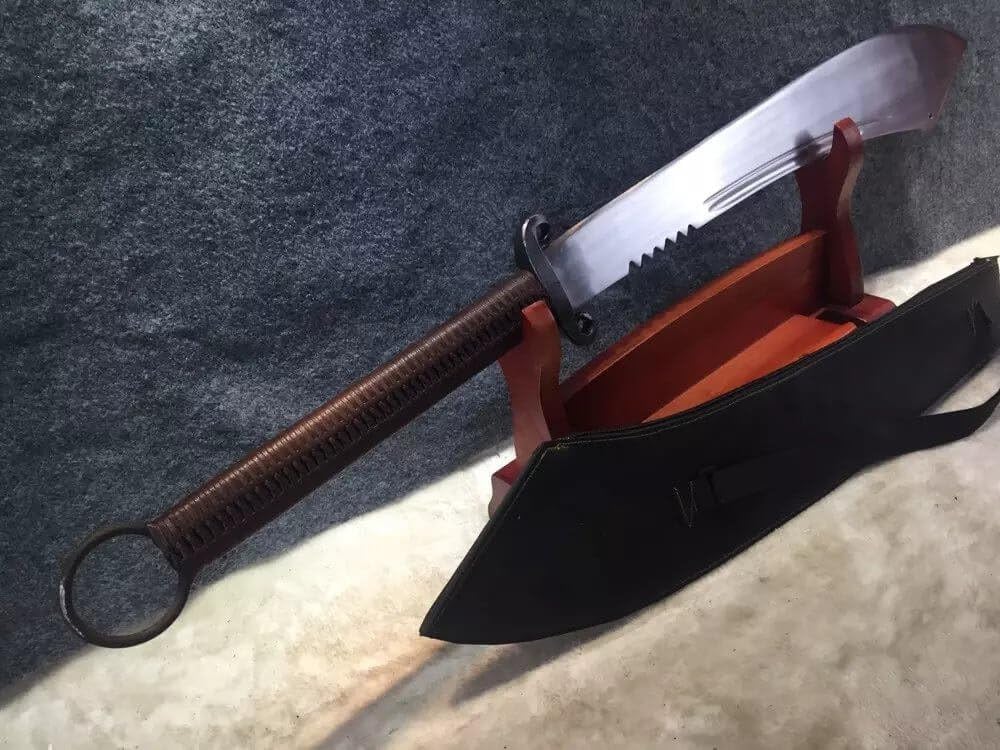 Red Army Sword,High Carbon Steel,Leather Scabbard,Full Tang,Handmade