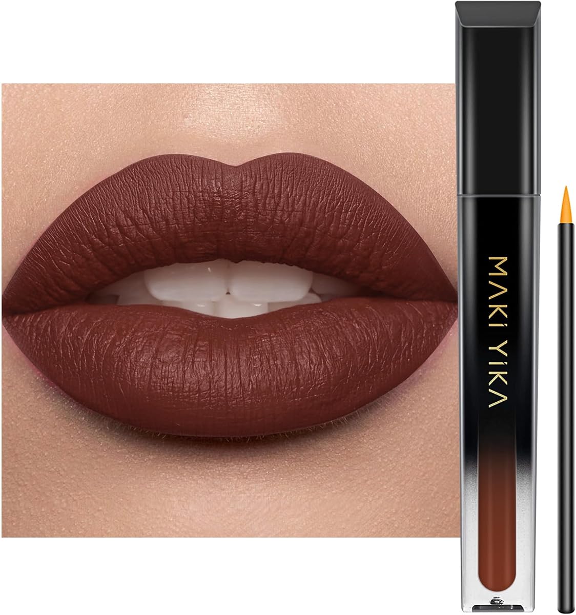 Coffee Brown Lipstick Matte for Women Long Lasting Lipsticks | Smudgeproof Color Stay Brown Matte Liquid Lipstick Waterproof CrueltyFree Lip Color, CoffeeBrown