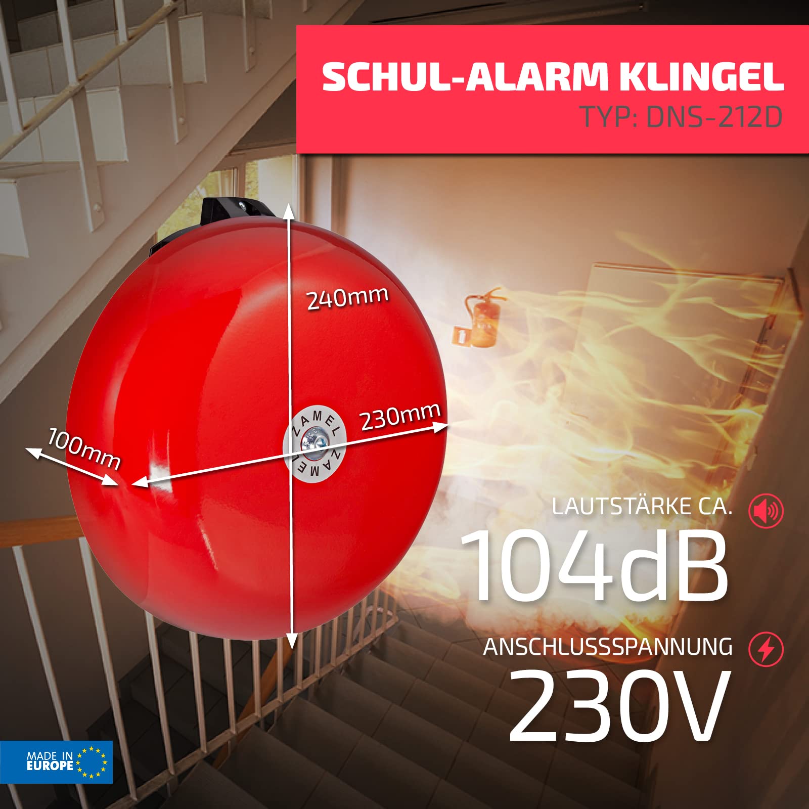 Sundi DNS de 212d Grande Escolar Alarma Bell