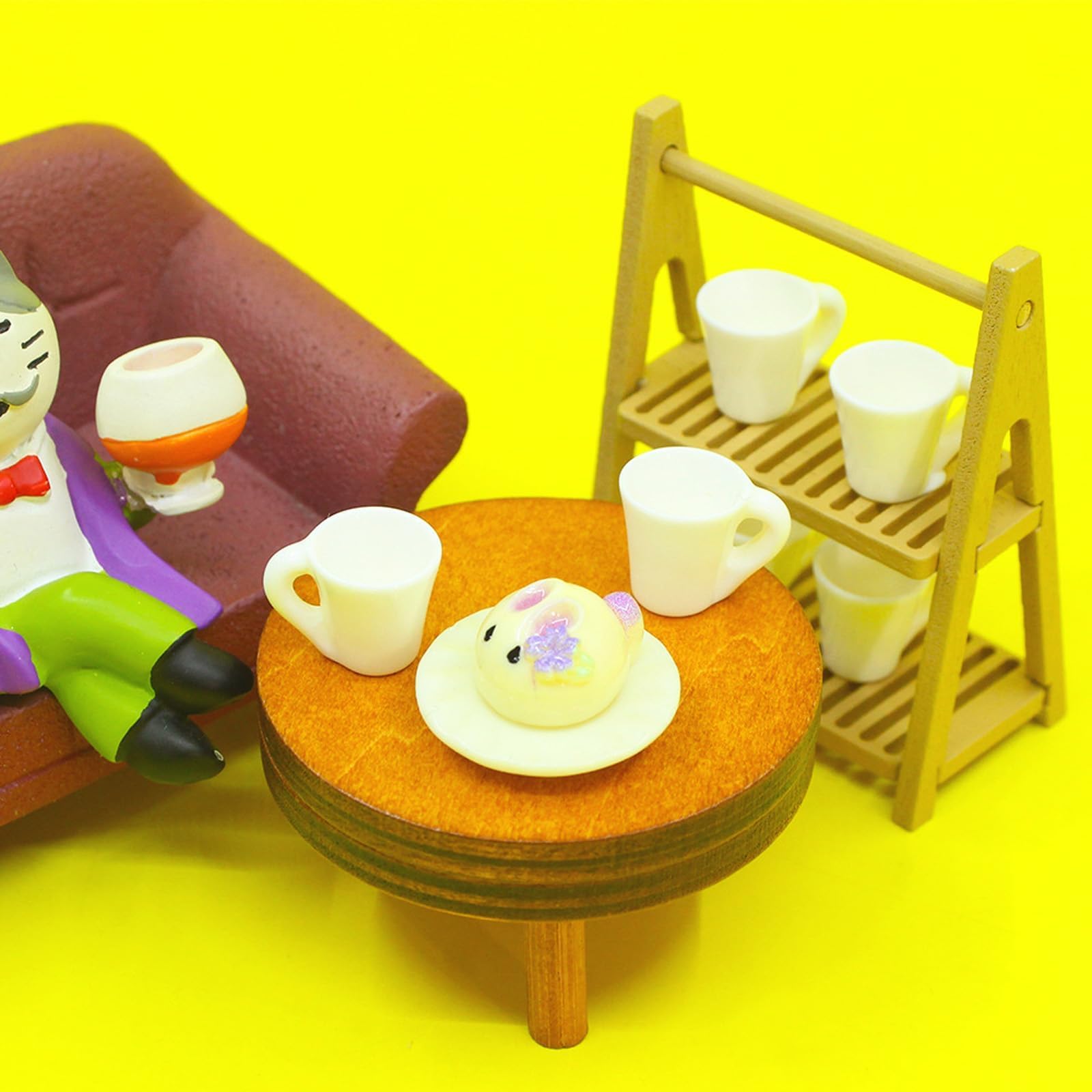 Tasses Miniatures 40 Pièces, Accessoires de Cuisine Miniatures, Forme de Simulation, Style Mignon, Résine/Plastique Cuisine Miniature, Adapté au Jeu de Rôle, Accessoires, Décoration de Table