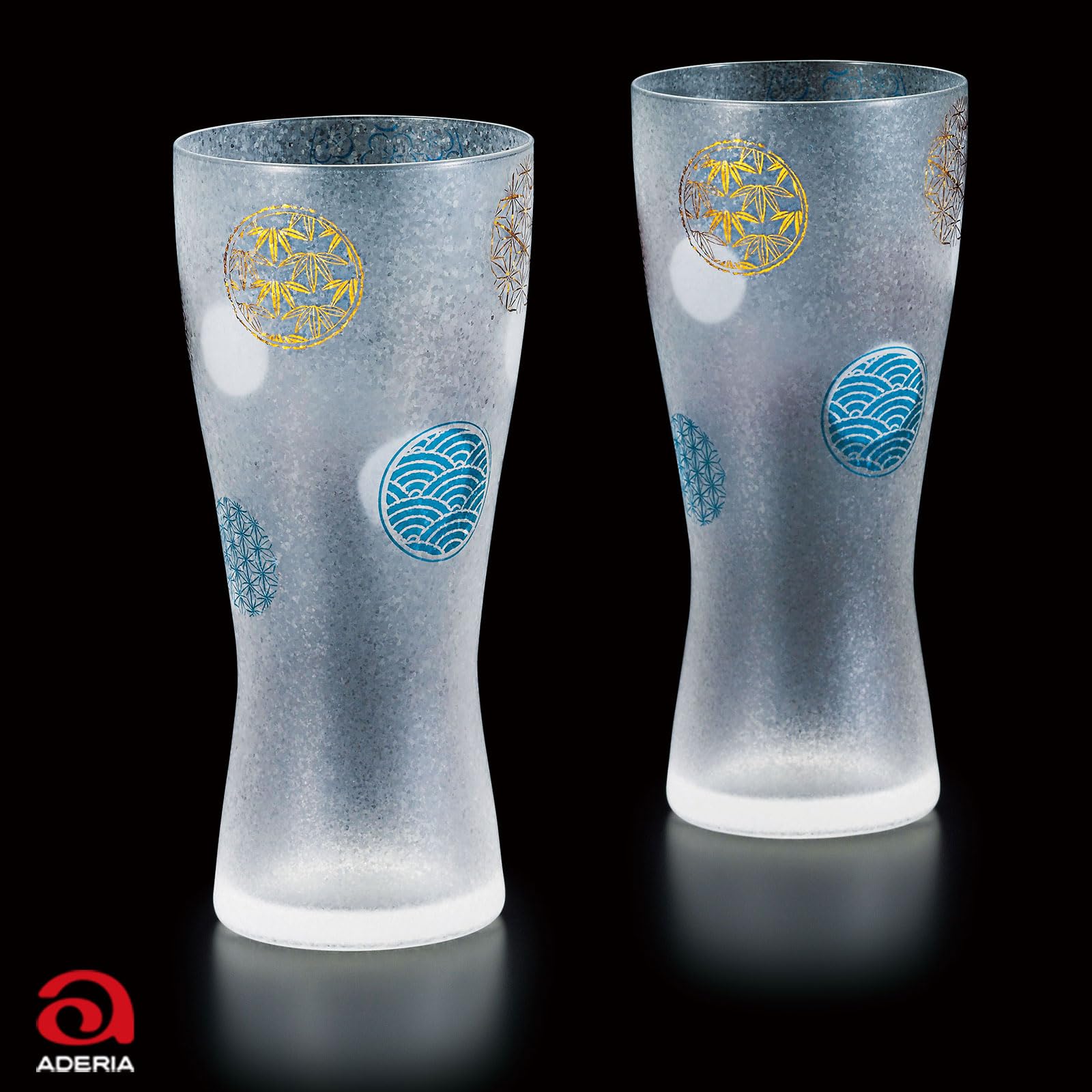 Aderia Premium Beer Glass Pair 10 oz (310ml) Gift Box Marumon Made in Japan