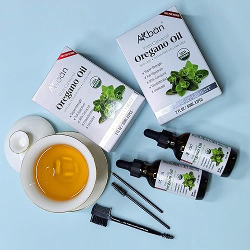 Miniatura 7 de Aceite orgánico de gotas de orégano  con aceite de semilla negra, carvacrol y timoquinona  a base de plantas, líquido de orégano USDA, sin OMG, 2