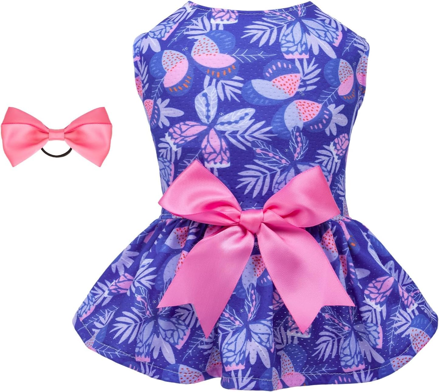 KUTKUT Small Dog Cat Girl Dress, Butterfly Princess Breathable Frock for Small Dogs Cat Girl Puppy Kitten, Ribbon Bow Skirt Dress for Shihtzu, ToyPoo, Pekingese, Lhasa Apso etc (Size: L, Chest: 45cm) (B0CHVQKNVM) Amazon Price History, Amazon Price Tracker