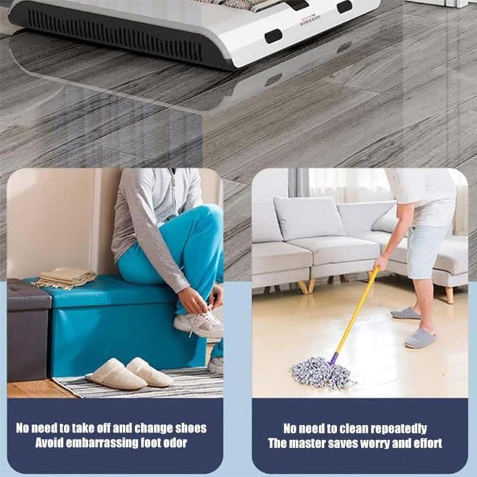 Máquina limpiadora de zapatos – Pulidora de inducción automática recargable de 260 RPM para la entrada del hogar y el hotel, bajo ruido, fácil de limpiar