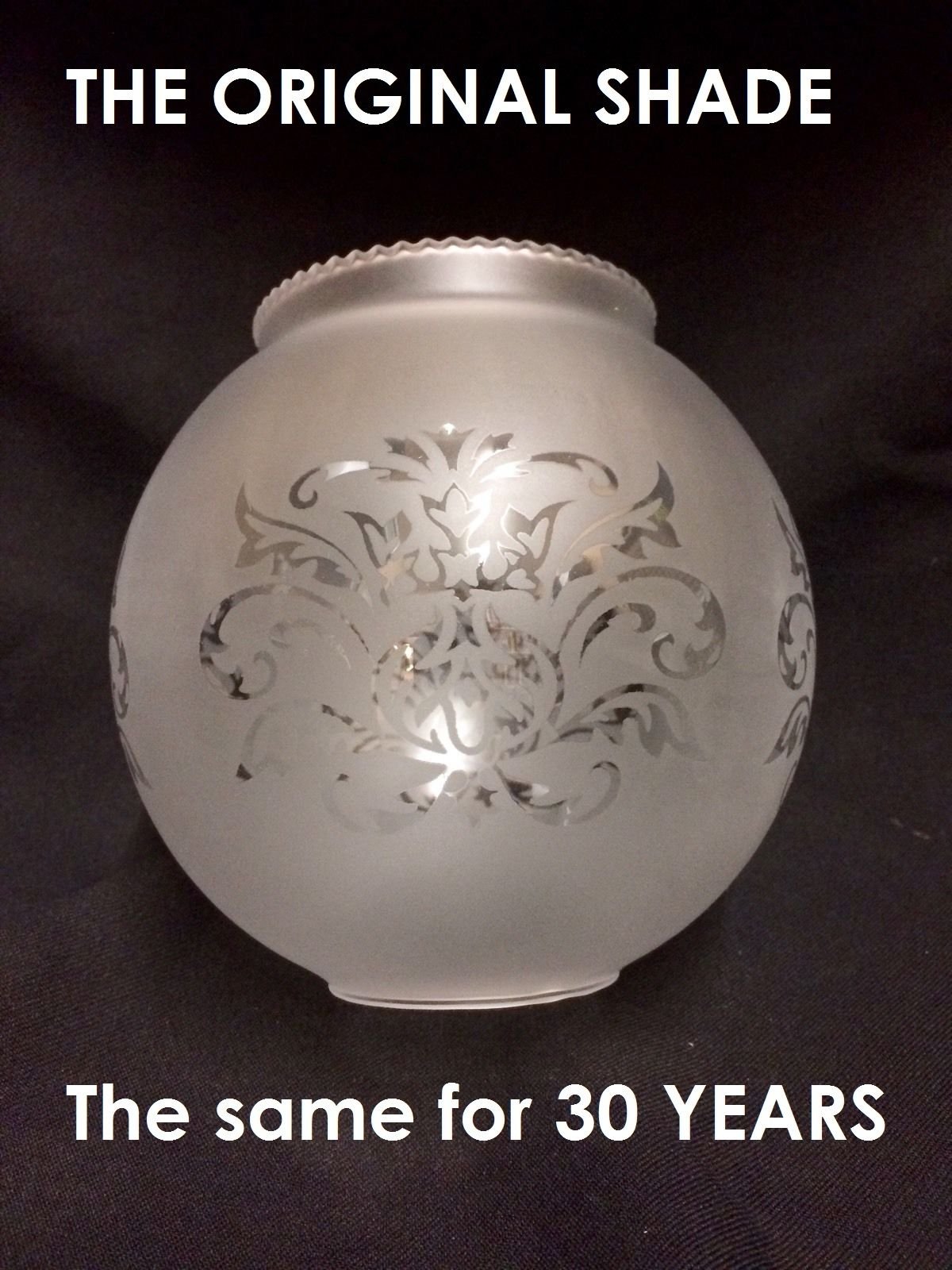 The Bola Frosted Clear Clip On Replacement Glass Lamp Shade