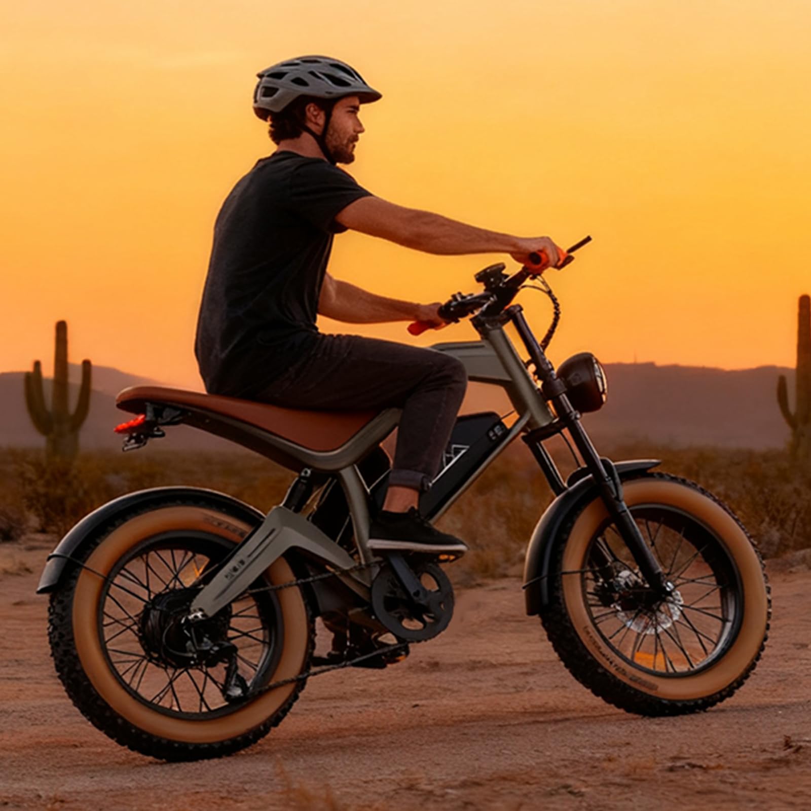 Bicicleta eléctrica Fat Bike de 20" x 4.0, Comecycle E-Bike Adult Electric Bicycle, Equipment with a 48V and 18.2Ah Additional Battery, Bicicleta Urbana Retro Style, with Dual Suspension.