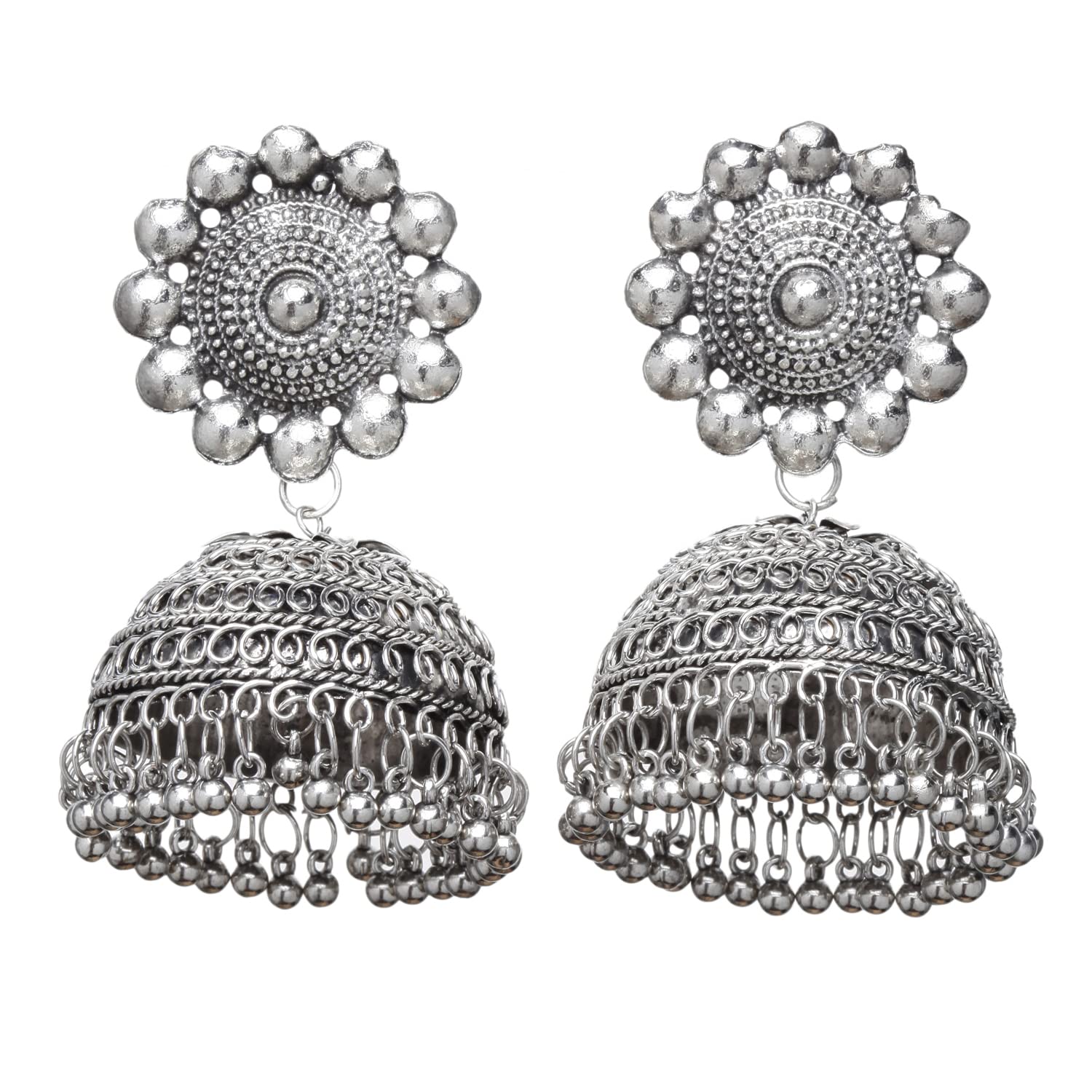 Shining Diva Fashion Latest Stylish Oxidised Jhumka Earrings for Women and Girls (13168er) (B0B9LBH5M8) Amazon Price History, Amazon Price Tracker