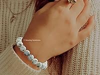 Vista 813 de Amazing Gemstone Pulsera de cristal para mujeres y hombres, pulsera de cristal curativo de protección, pulsera elástica con cuentas de piedras