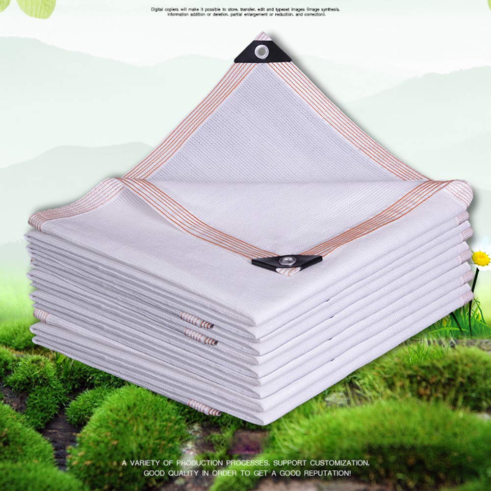 AGYH Malla De Sombreo Blanca, Borde Engrosado con Arandela, Toldo, Balcón, Piscina, Cubierta, Rejilla, Toldo(Size:Los 4x6m)