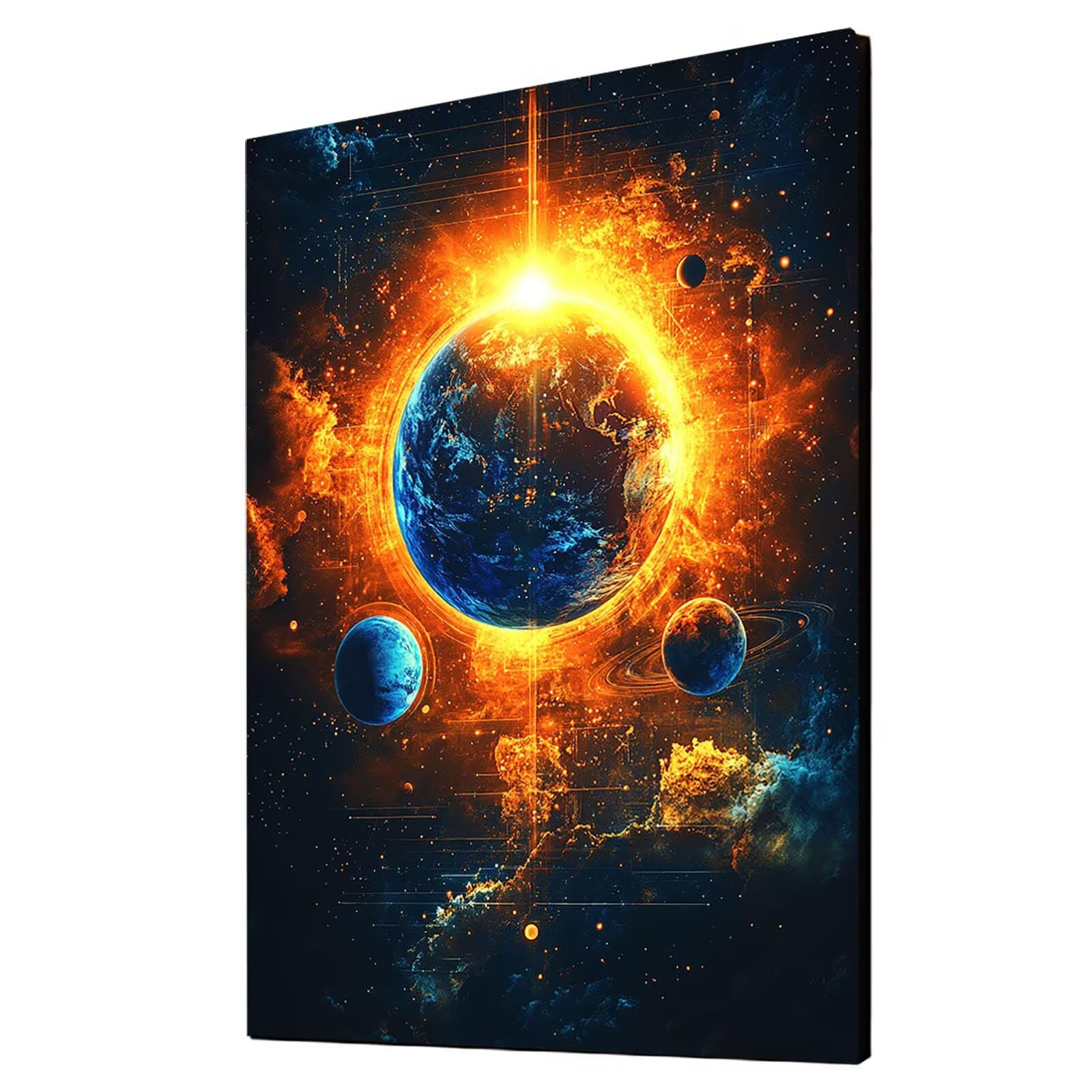Malen Nach Zahlen Erwachsene Universum DIY Set Erwachsene mit Leinwand zum Bemalen Sternenhimmel 95x70cm 36 Farben Acrylfarben Set und Pinsel, Malen Nach Zahlen Kinder für Deko Wohnzimmer 2YH-1887