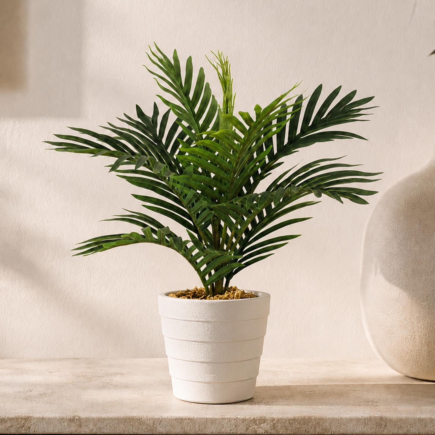 Leaf Realistic Artificial Potted Foliage Plants, 50cm Mini Palm