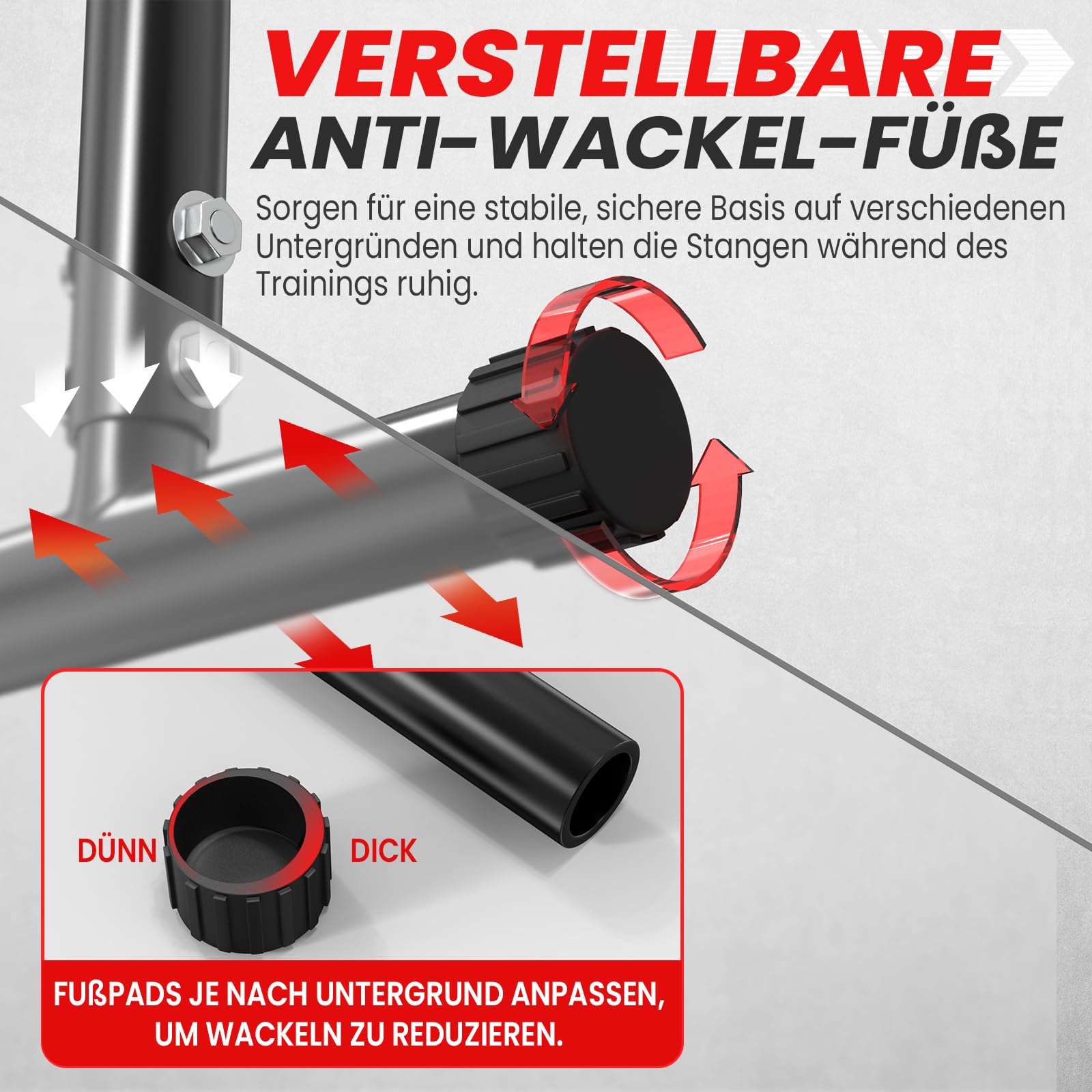 FUNFLEX Handstand Barren, Parallettes Liegestützgriffe aus Stahl – Rutschfeste Push-Up Bars, Dips & Calisthenics – Fitnessgerät für Zuhause & Outdoor