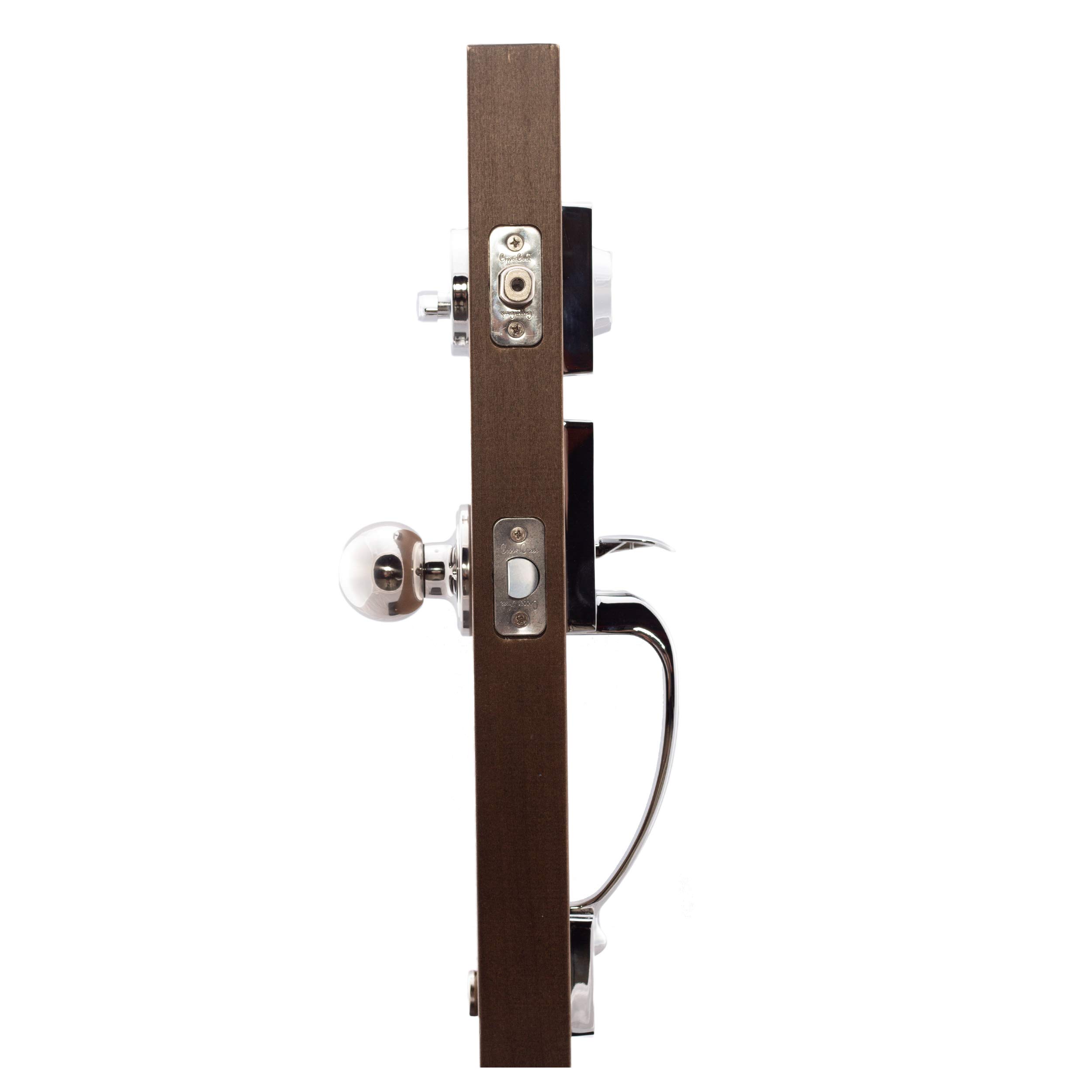 Copper Creek FZ2610XBK-PS Craftsman Front Entrance Handleset in