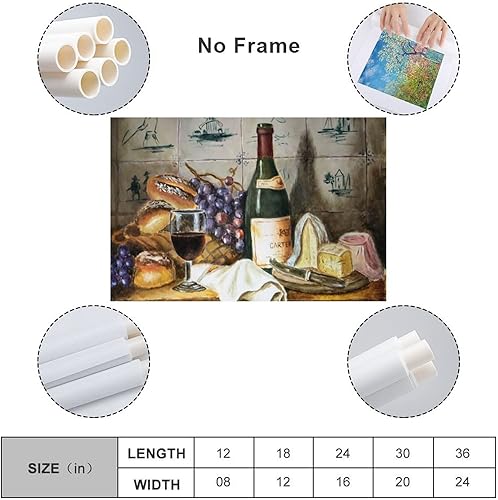 Miniatura 2 de Pósteres de comida toscana para la noche vino lienzo pósteres e impresiones de arte de pared 2 pósteres de pintura en lienzo e impresiones de arte