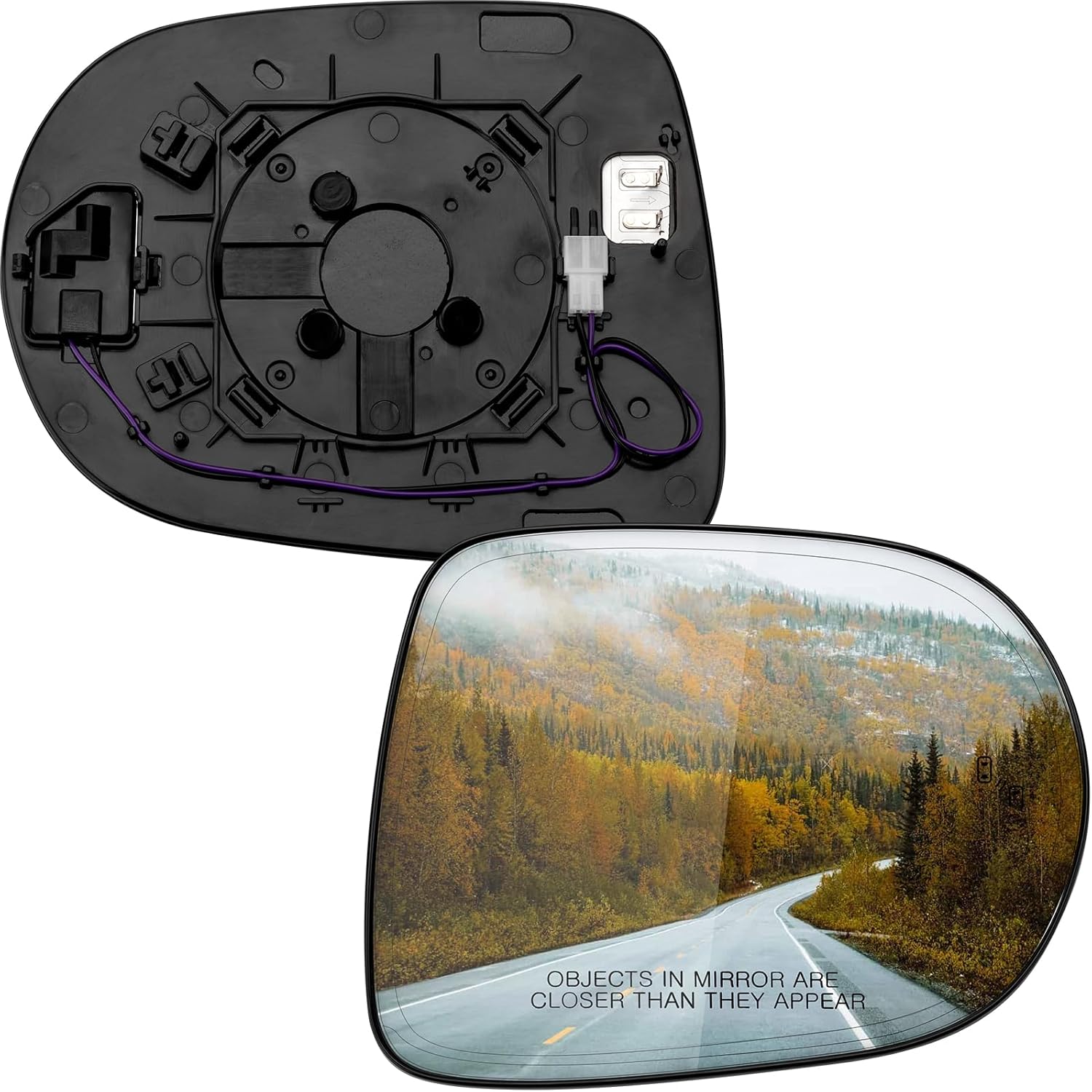 Passenger Side Mirror Replacement for Lexus RX350 2010-2015, RX450h 2010-2015 - Right Side Mirror Glass, Rear View Mirrors Glass with Power Heated & Blind Spot