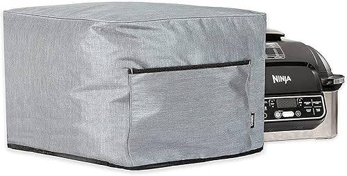 Crutello Cubierta para parrilla interior con bolsillos de almacenamiento compatible con parrillas de interior Ninja Foodi, cubiertas antipolvo para