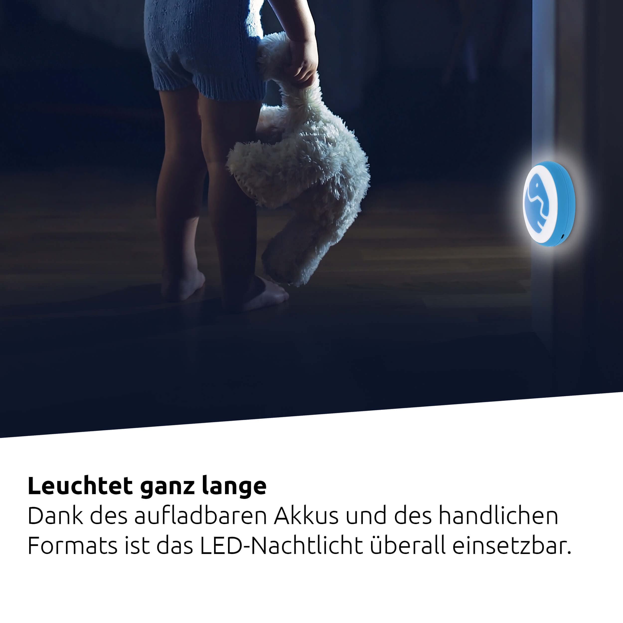 TechniSat TECHNIFANT lampka nocna – bezstopniowa ściemniana lampka nocna z wbudowanym akumulatorem (obsługa dotykowa, magnetyczna, taśma klejąca, światło przyjazne dla oczu, LED, przenośna, microUSB),
