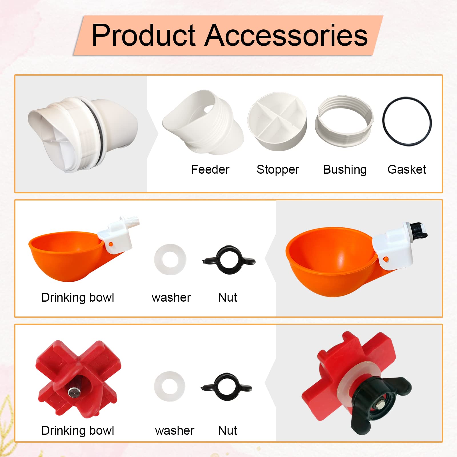 VandanCoop Automatic Chicken Feeder Port Rain Proof DIY